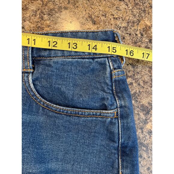 Frank and Oak Size 29 Blue Denim Cut Off Jean Shorts - Picture 6 of 7
